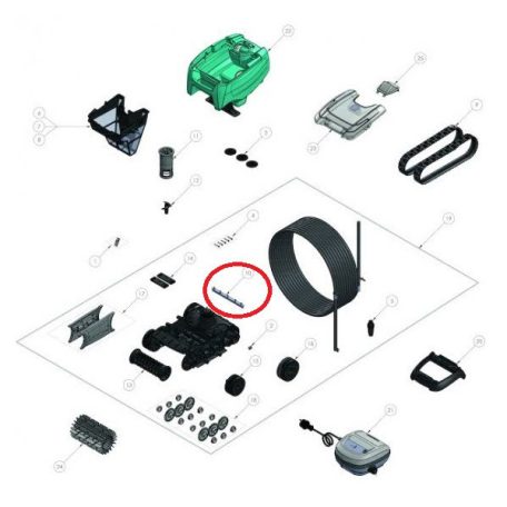Zodiac medence porszívó alkatrész, gumicsík, 1 db / csomag